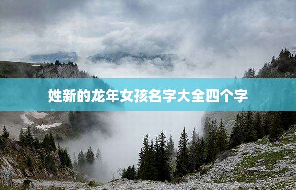 姓新的龙年女孩名字大全四个字