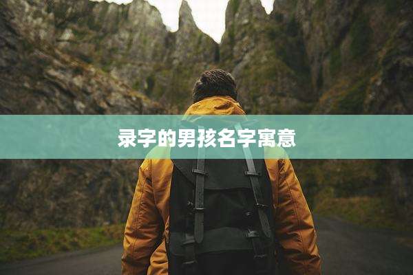 录字的男孩名字寓意