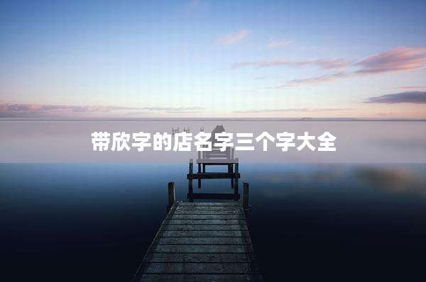 带欣字的店名字三个字大全
