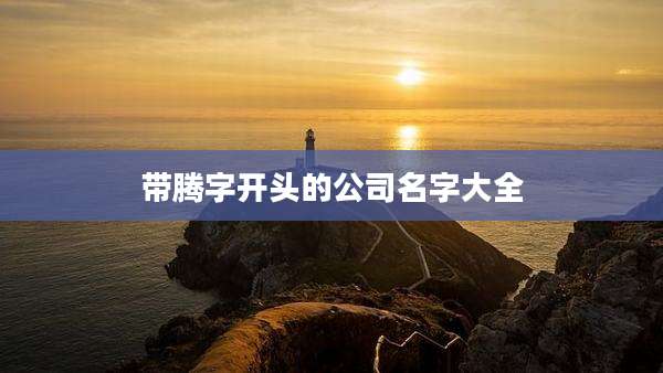 带腾字开头的公司名字大全