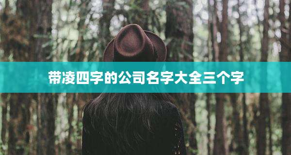 带凌四字的公司名字大全三个字