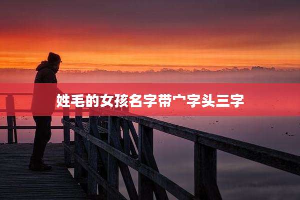 姓毛的女孩名字带宀字头三字
