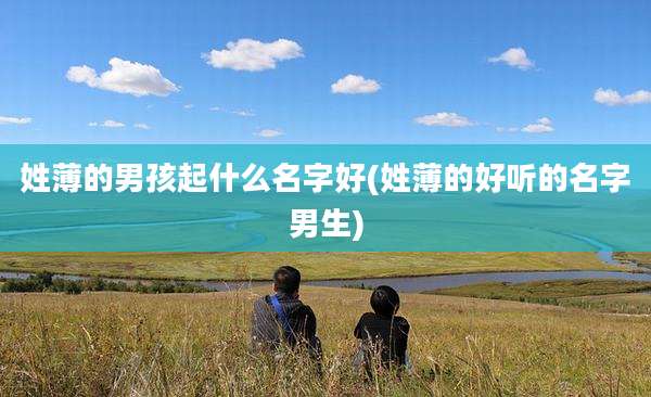 姓薄的男孩起什么名字好(姓薄的好听的名字男生)
