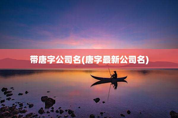 带唐字公司名(唐字最新公司名)