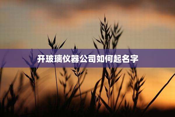开玻璃仪器公司如何起名字