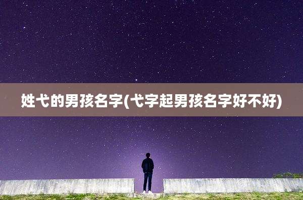 姓弋的男孩名字(弋字起男孩名字好不好)