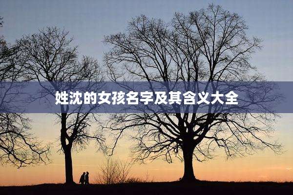 姓沈的女孩名字及其含义大全