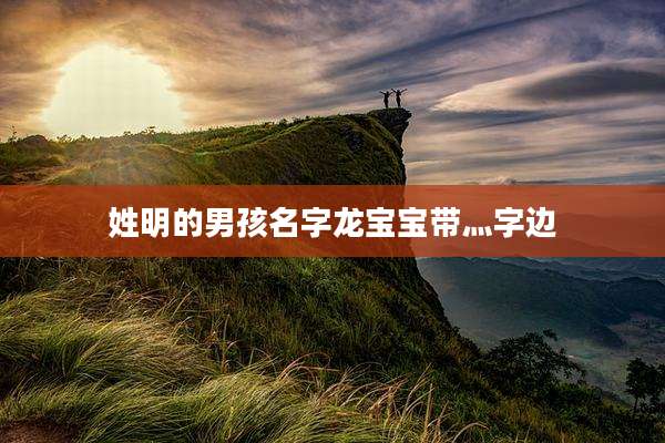 姓明的男孩名字龙宝宝带灬字边