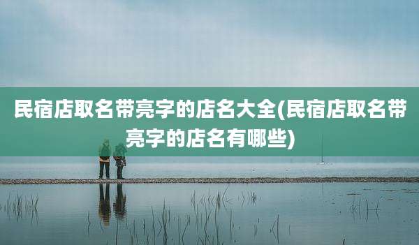 民宿店取名带亮字的店名大全(民宿店取名带亮字的店名有哪些)