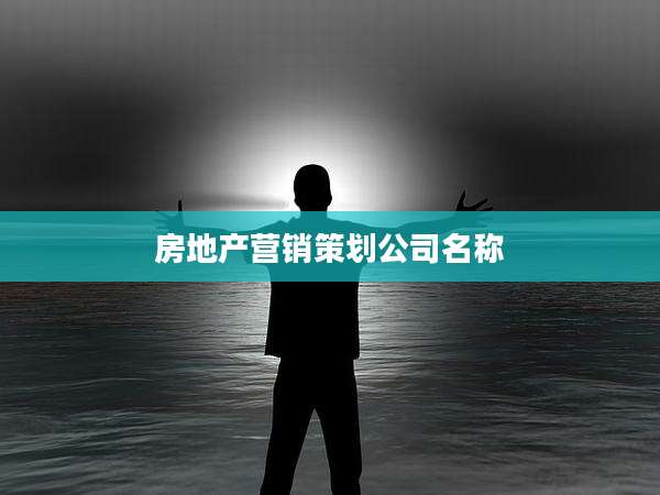 房地产营销策划公司名称
