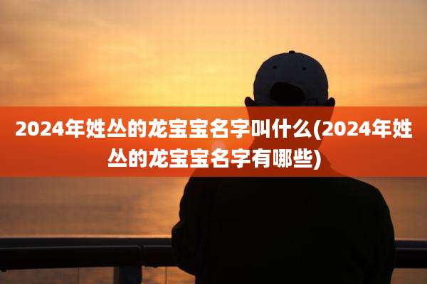 2024年姓丛的龙宝宝名字叫什么(2024年姓丛的龙宝宝名字有哪些)