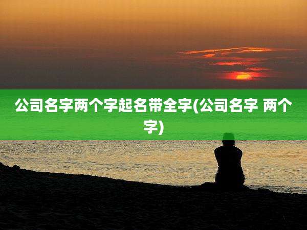 公司名字两个字起名带全字(公司名字 两个字)