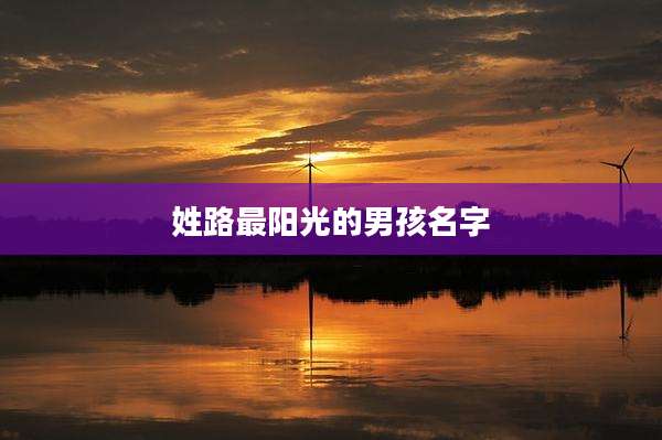 姓路最阳光的男孩名字