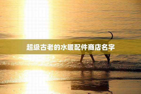超级古老的水暖配件商店名字