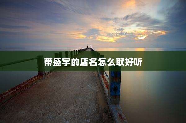 带盛字的店名怎么取好听