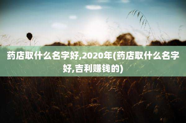 药店取什么名字好,2020年(药店取什么名字好,吉利赚钱的)