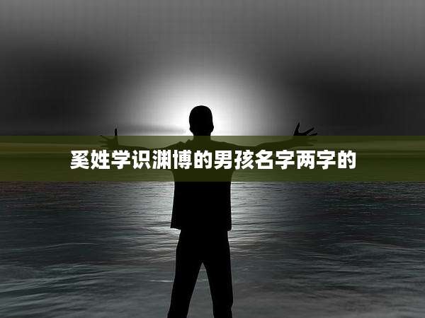 奚姓学识渊博的男孩名字两字的