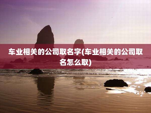 车业相关的公司取名字(车业相关的公司取名怎么取)