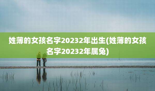 姓薄的女孩名字20232年出生(姓薄的女孩名字20232年属兔)