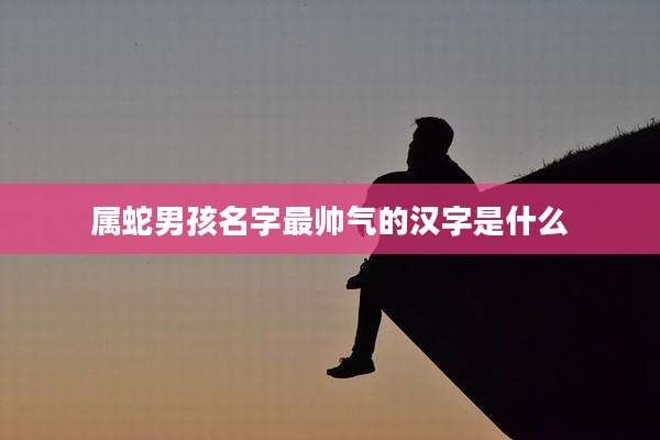 属蛇男孩名字最帅气的汉字是什么