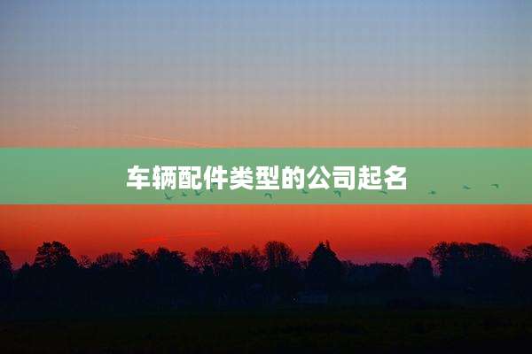 车辆配件类型的公司起名
