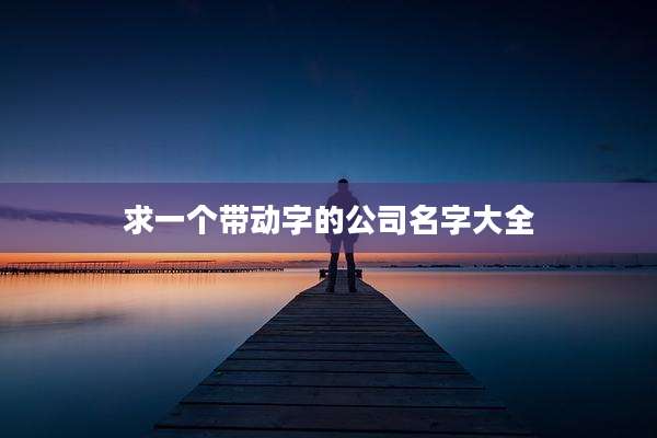 求一个带动字的公司名字大全