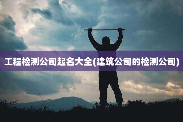 工程检测公司起名大全(建筑公司的检测公司)