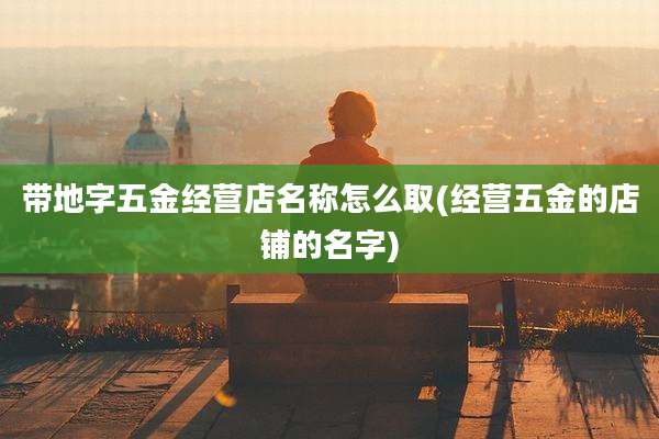 带地字五金经营店名称怎么取(经营五金的店铺的名字)