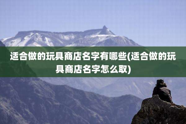 适合做的玩具商店名字有哪些(适合做的玩具商店名字怎么取)