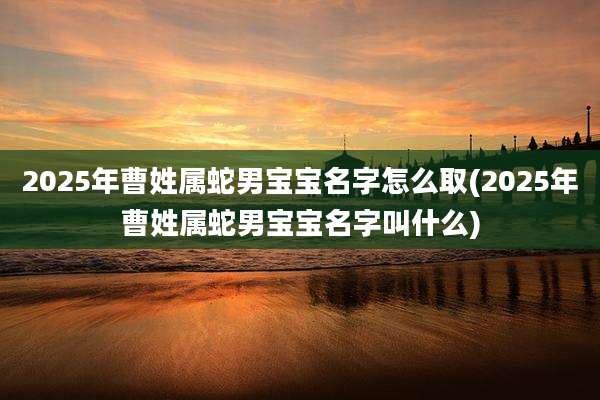 2025年曹姓属蛇男宝宝名字怎么取(2025年曹姓属蛇男宝宝名字叫什么)