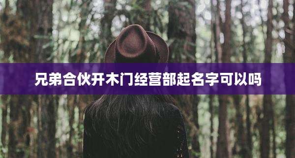 兄弟合伙开木门经营部起名字可以吗