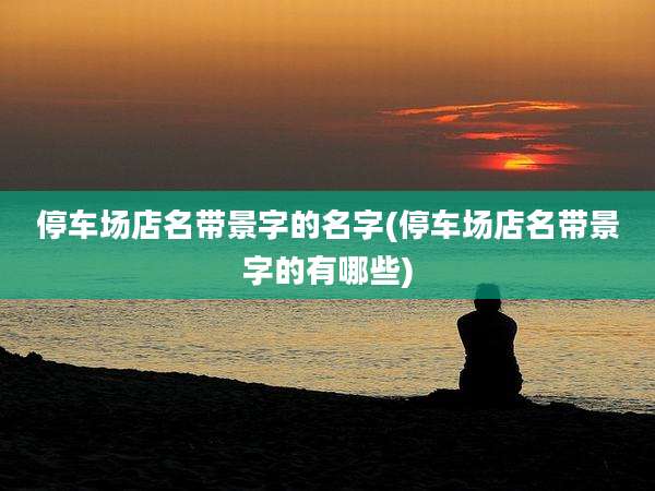 停车场店名带景字的名字(停车场店名带景字的有哪些)