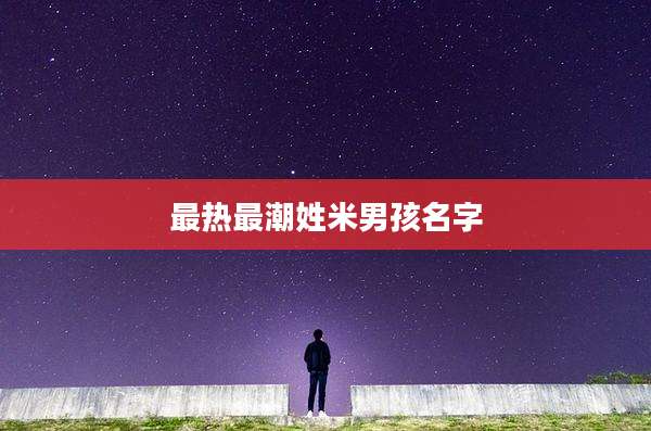最热最潮姓米男孩名字