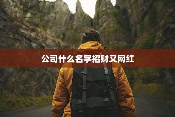 公司什么名字招财又网红