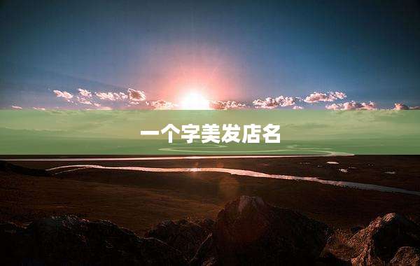一个字美发店名