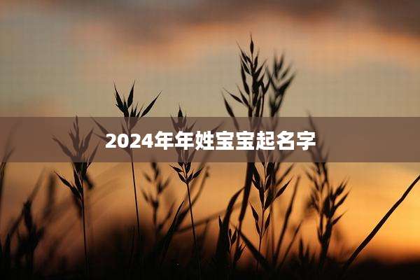 2024年年姓宝宝起名字