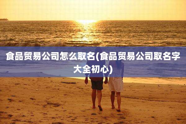 食品贸易公司怎么取名(食品贸易公司取名字大全初心)