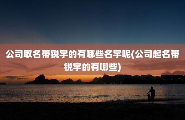 公司取名带锐字的有哪些名字呢(公司起名带锐字的有哪些)