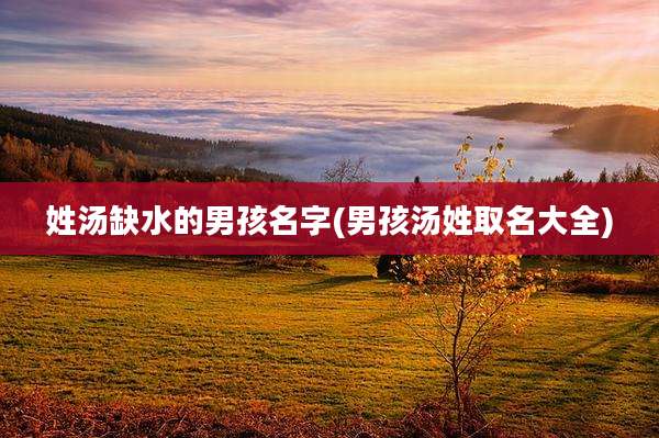 姓汤缺水的男孩名字(男孩汤姓取名大全)