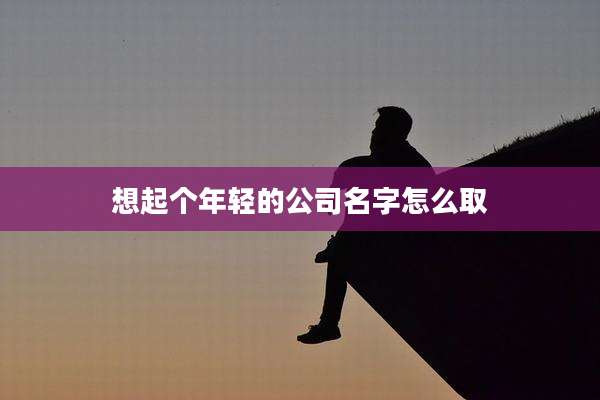 想起个年轻的公司名字怎么取
