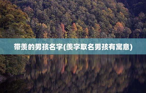 带羡的男孩名字(羡字取名男孩有寓意)
