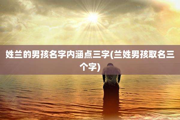 姓兰的男孩名字内涵点三字(兰姓男孩取名三个字)