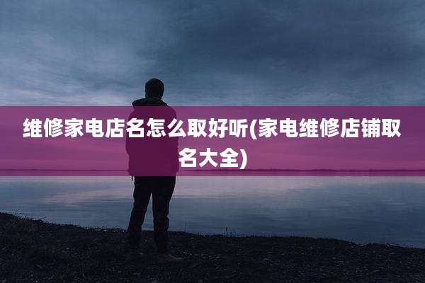 维修家电店名怎么取好听(家电维修店铺取名大全)