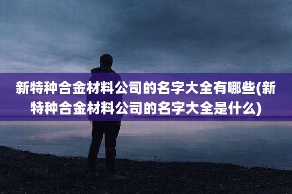 新特种合金材料公司的名字大全有哪些(新特种合金材料公司的名字大全是什么)