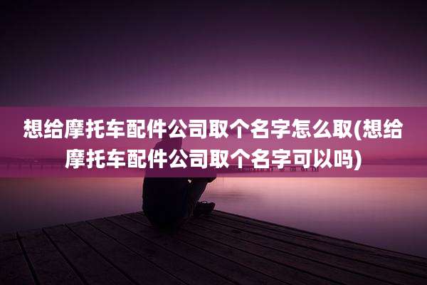 想给摩托车配件公司取个名字怎么取(想给摩托车配件公司取个名字可以吗)