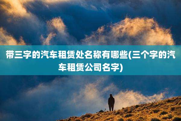 带三字的汽车租赁处名称有哪些(三个字的汽车租赁公司名字)