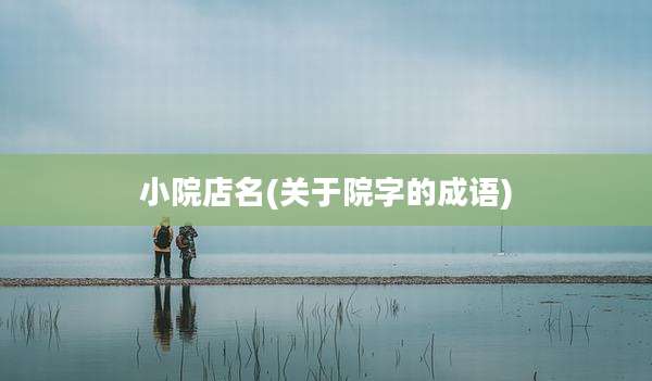 小院店名(关于院字的成语)