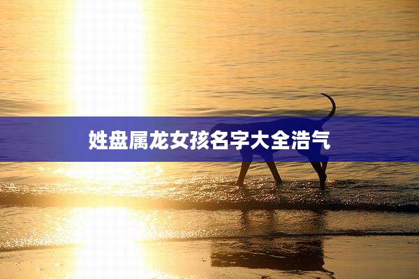 姓盘属龙女孩名字大全浩气