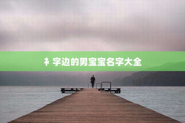 衤字边的男宝宝名字大全