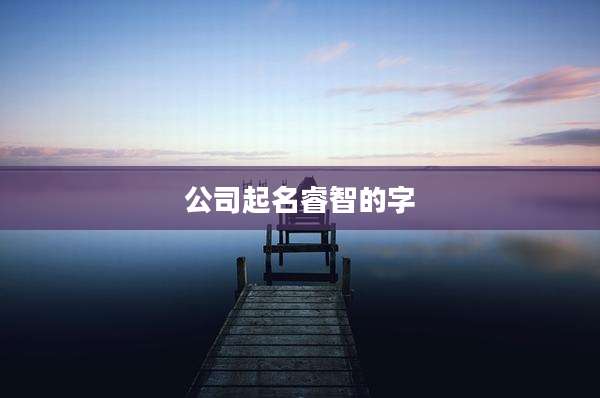 公司起名睿智的字